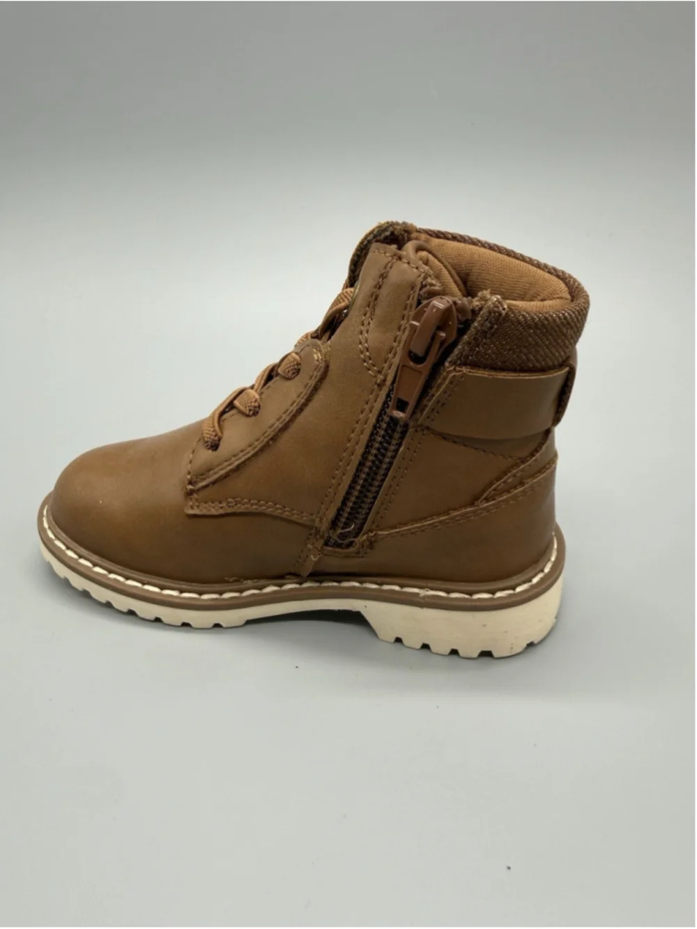 Kenneth Cole New York Pace Zamir Moto Boots Cognac brown color Toddler Size 6